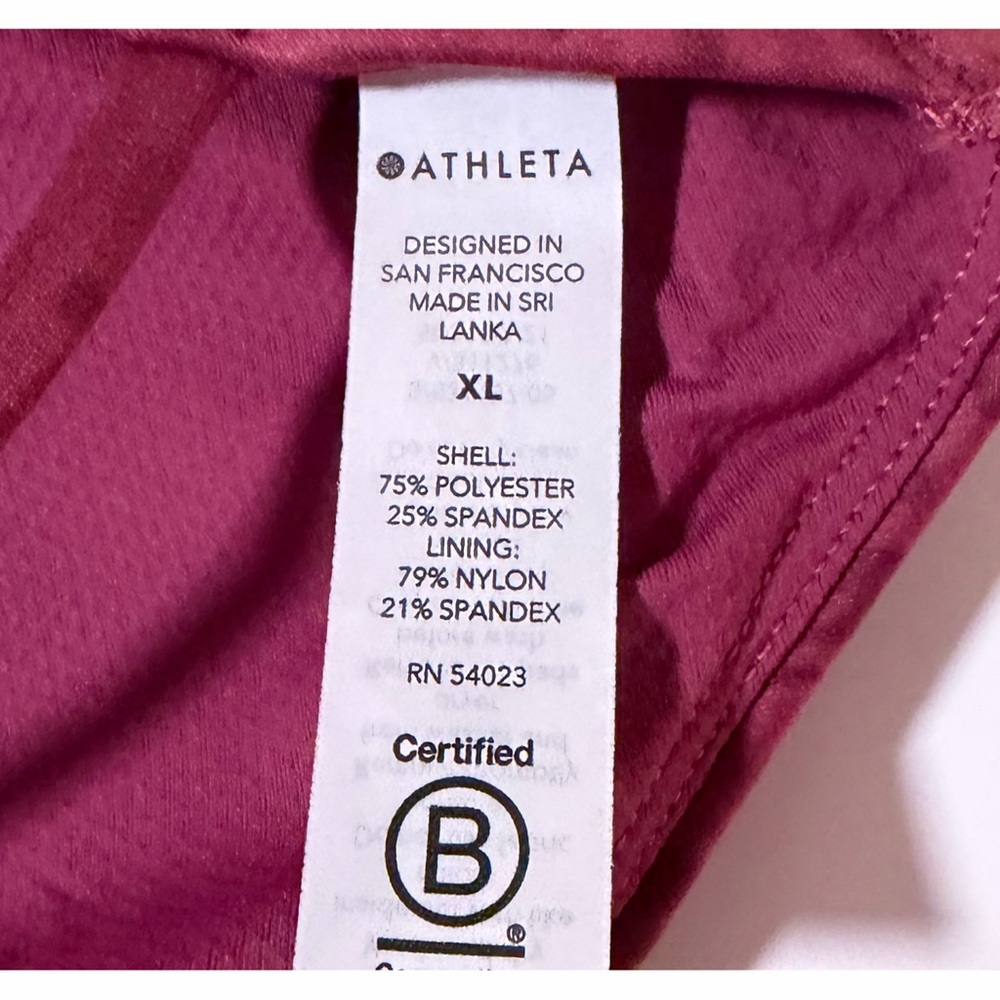 Athleta Solace Printed Sports Bra in Berry NWT SZ XL - Picture 7 of 12